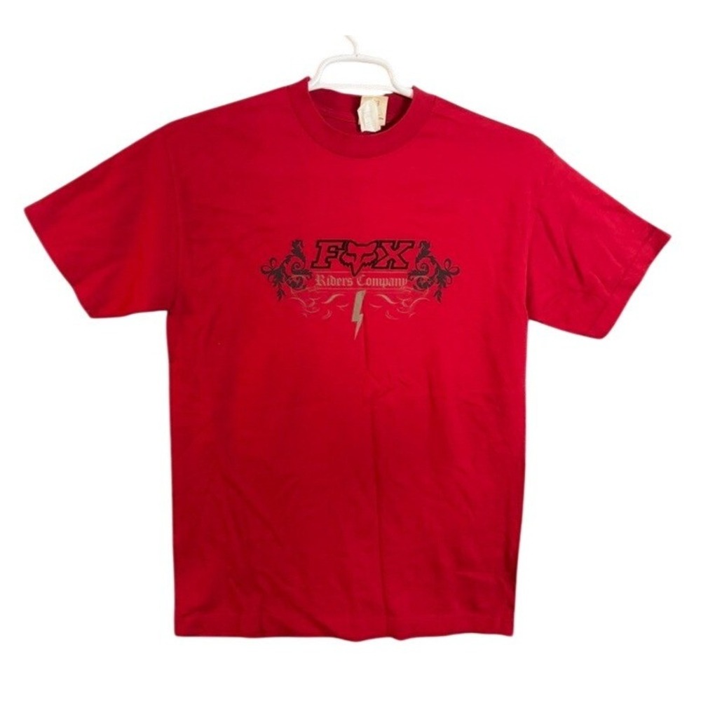 Vintage Fox Riders Company Red Graphic T Shirt Men's Medium Moto Cross Biker